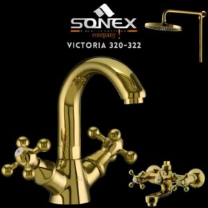 Sonex VICTORIA 320-322 Bath Set Gold – Sonex Sanitary Fittings