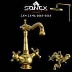 Sonex Sanitary Fittings ZAM ZAMA 6064-6063 Gold Bath Set