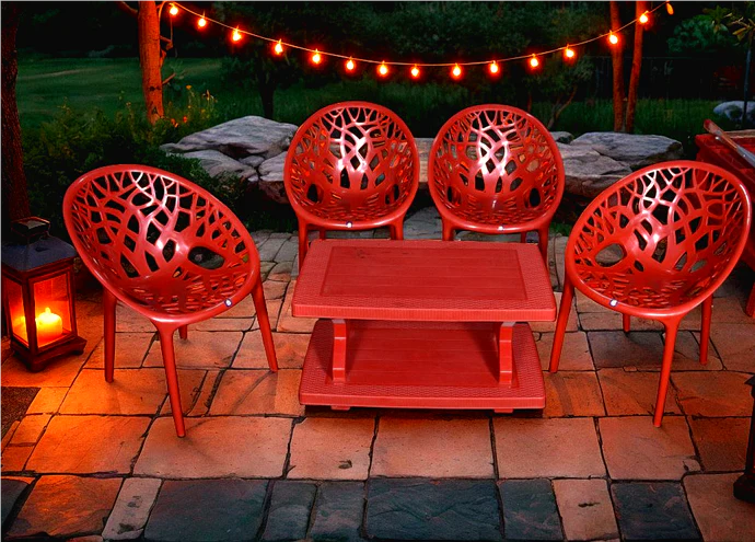 BOSS Tree Chair Set with BP-335 Double Shelf Rattan Table - Image 4