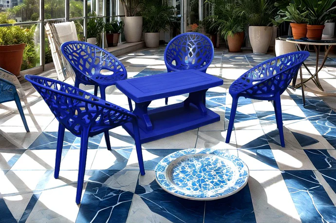 BOSS Tree Chair Set with BP-335 Double Shelf Rattan Table - Image 3