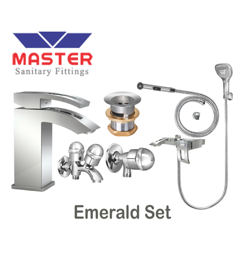 Master Gold Series Emerald Set With Saphire Hand Shower 3085