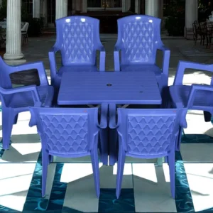 BOSS Full Plastic High Back Chair Set with BP-214-s Folding Steel Plastic Table