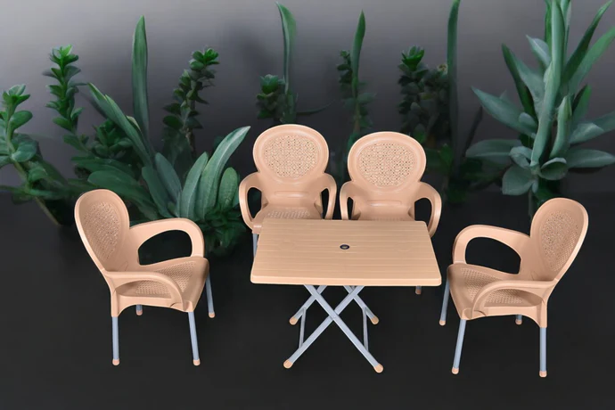 BOSS Carmen Rattan Chair Set with BP-214-s Steel Plastic Folding Table - Image 4