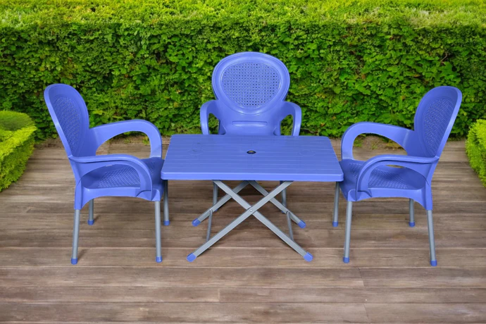 BOSS Carmen Rattan Chair Set with BP-214-s Steel Plastic Folding Table - Image 3
