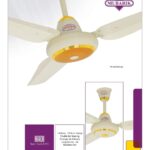 Mubark Hadi Ceiling Fan 56"- Cooper Wire ( White & Orange)