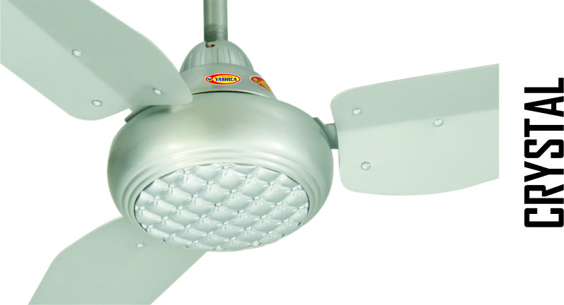 Yashica Mode Crystal Ceiling Fan 56- Cooper Wire Silver