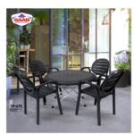 SAAB CHAIRS SET MODEL SP-675 CHAIRS AND TABLE 215-RT