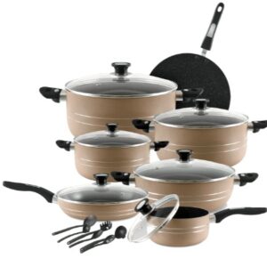 M-304 WONDER CHEF GIFT SET 19 Pcs (2-Coat Marble)