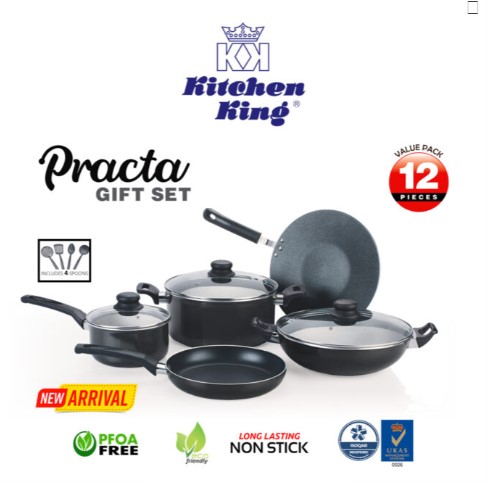 Kitchen King Non Stick Practa Gift Set – 12 Pcs