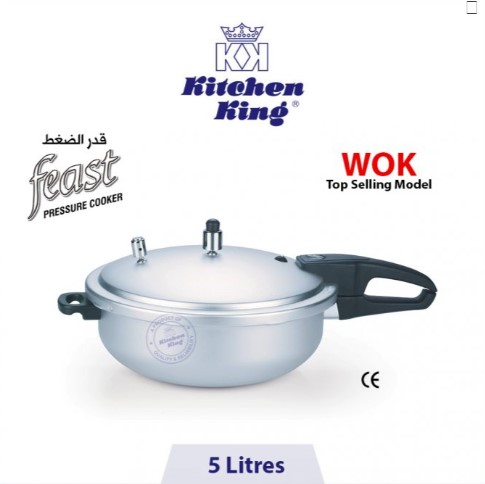 Kitchen King Wok Pressure Cooker (feast) – 5 Liters