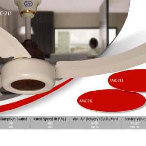 AL Meraj Fans Garnet Ceiling Fan 56"- Cooper Wire