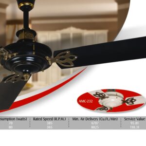 AL Meraj Fans AJWA Ceiling Fan 56"- Cooper Wire