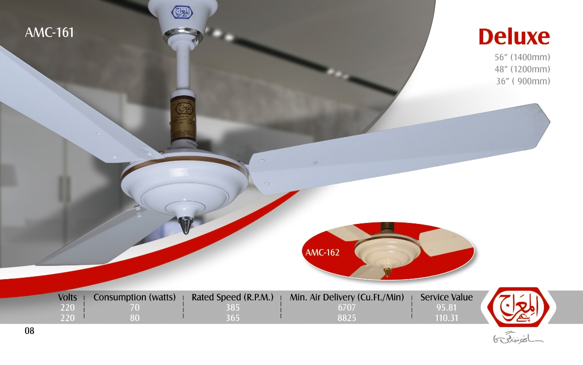 AL Meraj Fans Deluxe Ceiling Fan 56"- Cooper Wire