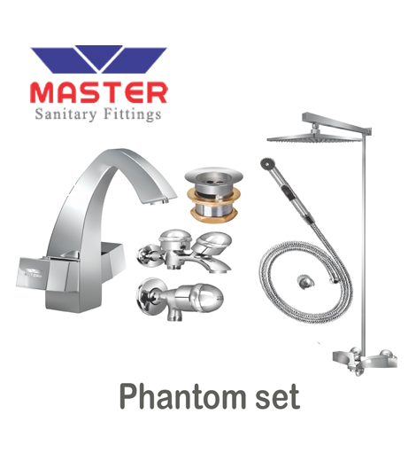 Master Gold Series Phantom Set With Overhead Rain Shower (3088A)
