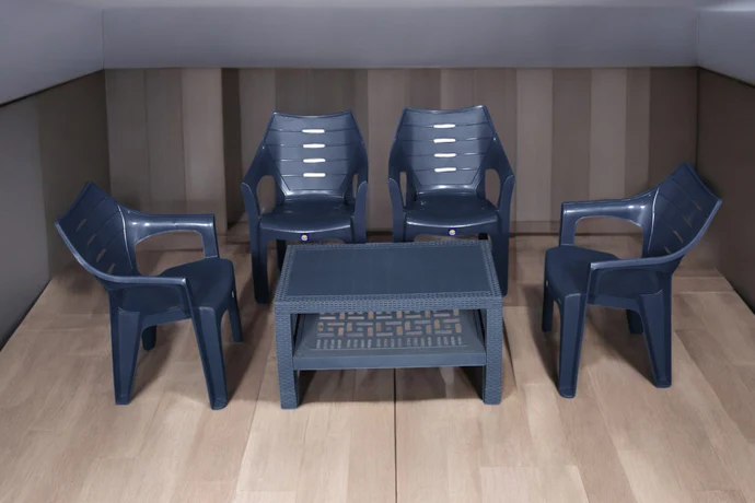 BOSS Elegance Chair Set with BP-370 Double Shelf Rattan Table - Image 4