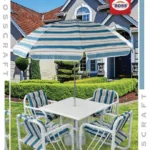 Boss Veranda UPVC Craft Outdoor Chairs Set With Umbrella