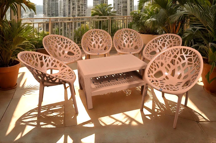 BOSS Tree Chair Set with BP-370 Double Shelf Table - Image 2