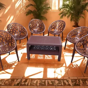 BOSS Tree Chair Set with BP-370 Double Shelf Table