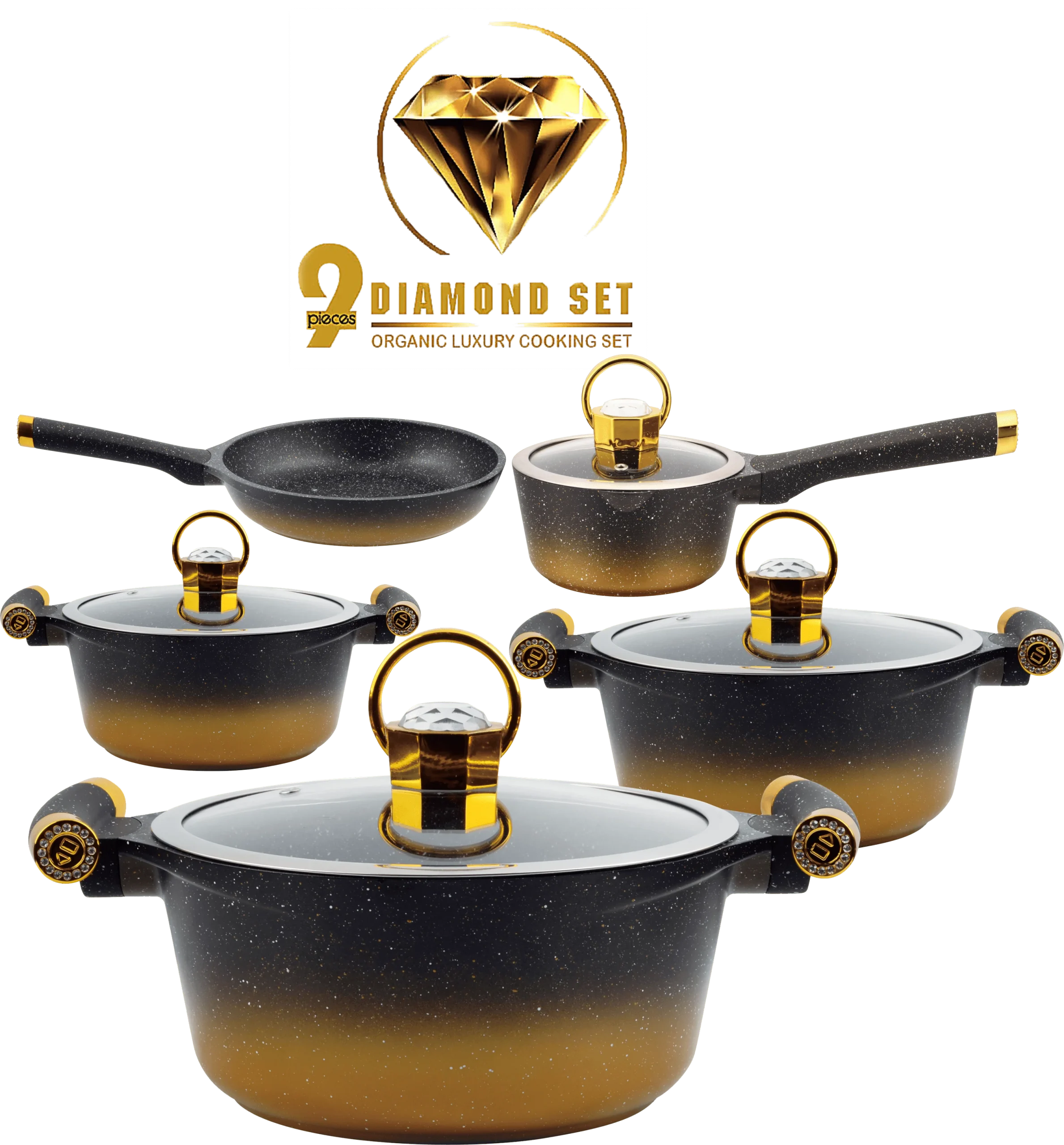 D-168 Non Stick Diamond Gift Set 16-PCS (Diecast Imported Set)