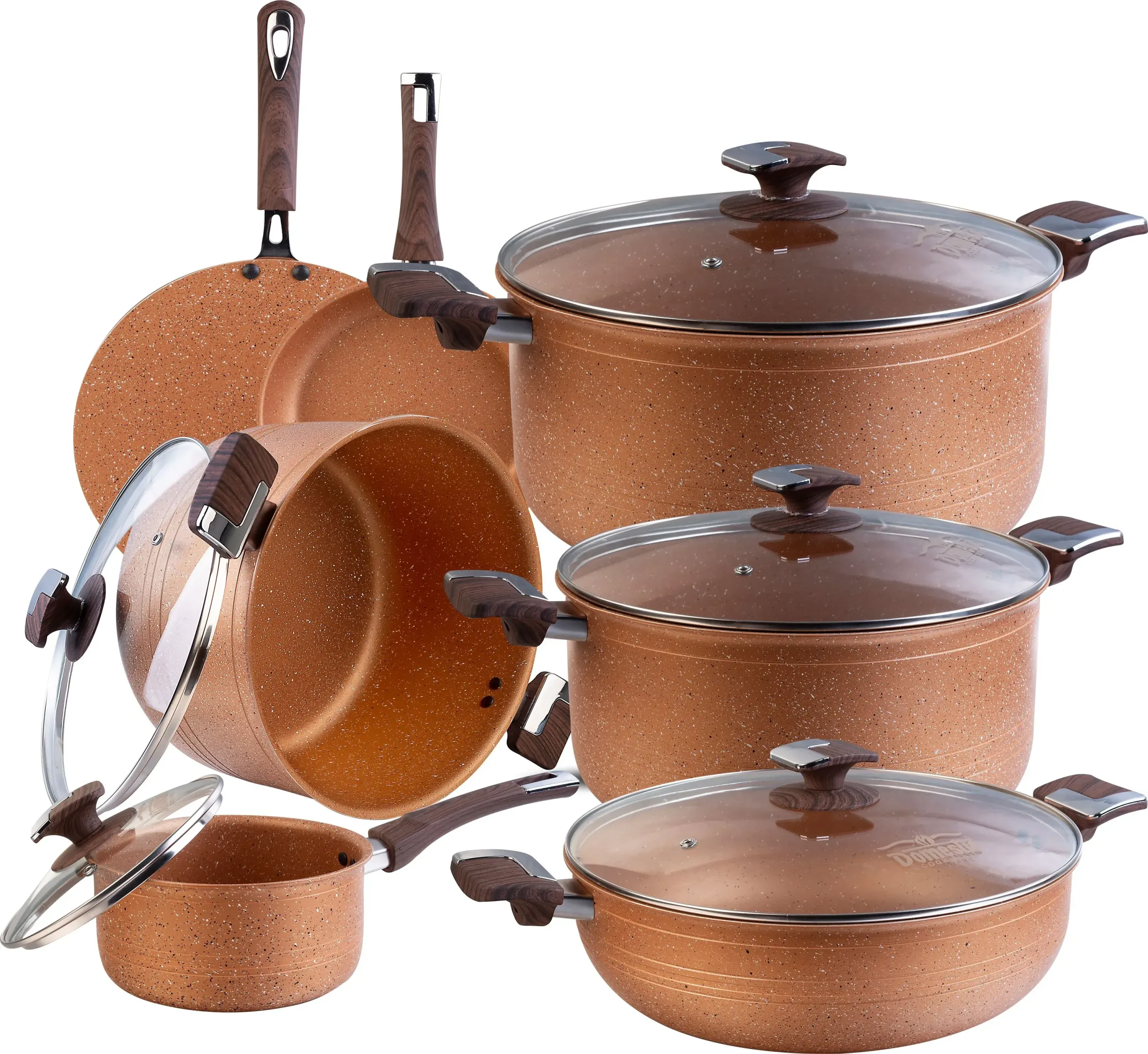 D-161 – Nonstick Jumbo Gift Set – 22 Pcs (Interior+Exterior Marble) - Image 3